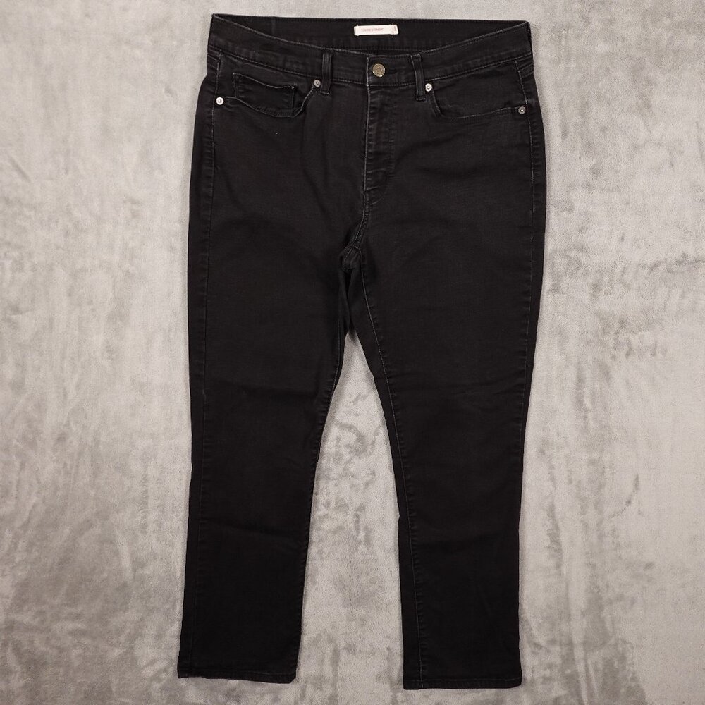 Levi's jeans Classic Straight Leg Women's Size 16M W33 L30 Black – High Rise‎